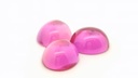 Synthetic Sapphire 14x12mm Oval Cabochon German Cut Pink