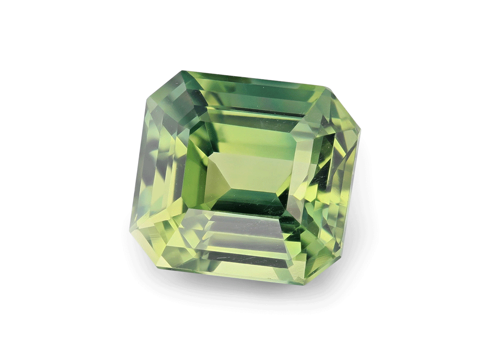 Parti Sapphire 7.96x7.26mm Emerald Cut Blue Green