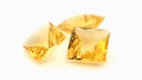 Citrine 9.00mm Square Chequerboard