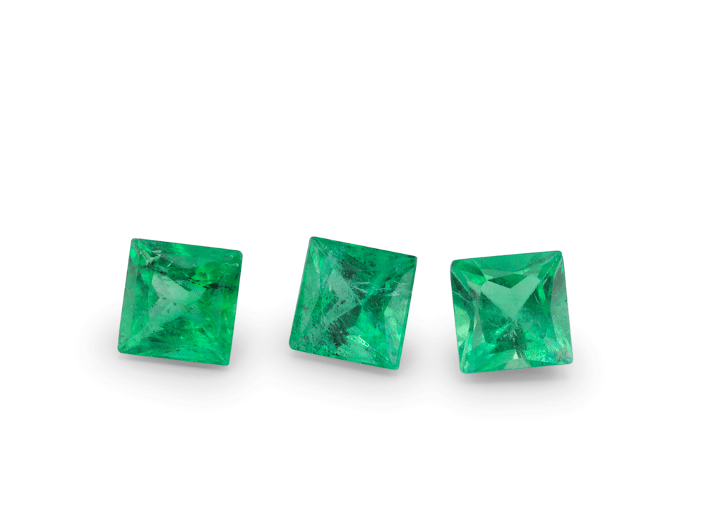 Emerald 3.25mm Princess Cut Gem Grade