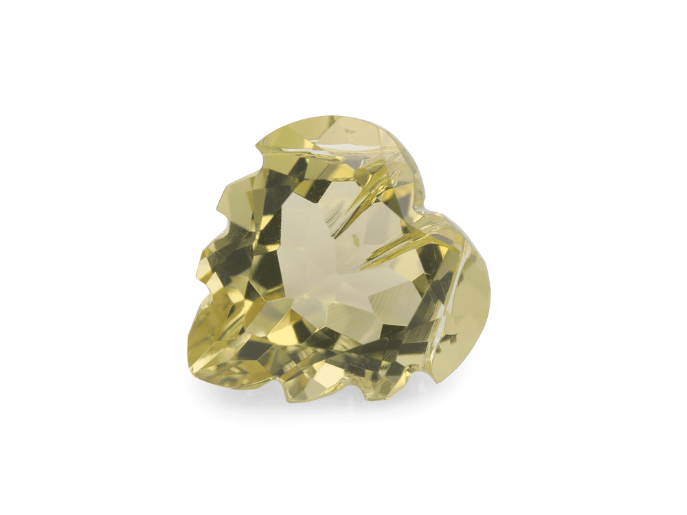 Lemon Quartz 10mm Fancy Heart Shape