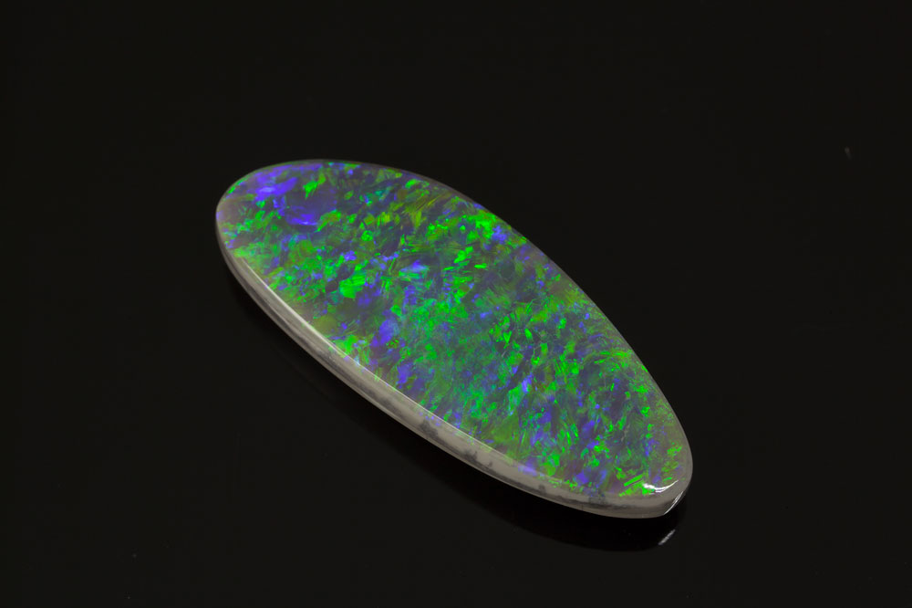 Solid Black Opal  23x9mm Free Form