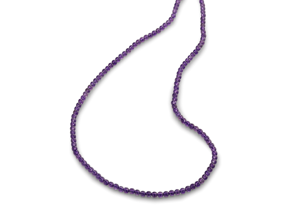 Amethyst 2.50mm Round Polished Dark Strand