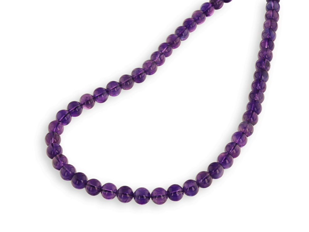 Amethyst 8.00mm Round Polished Strand