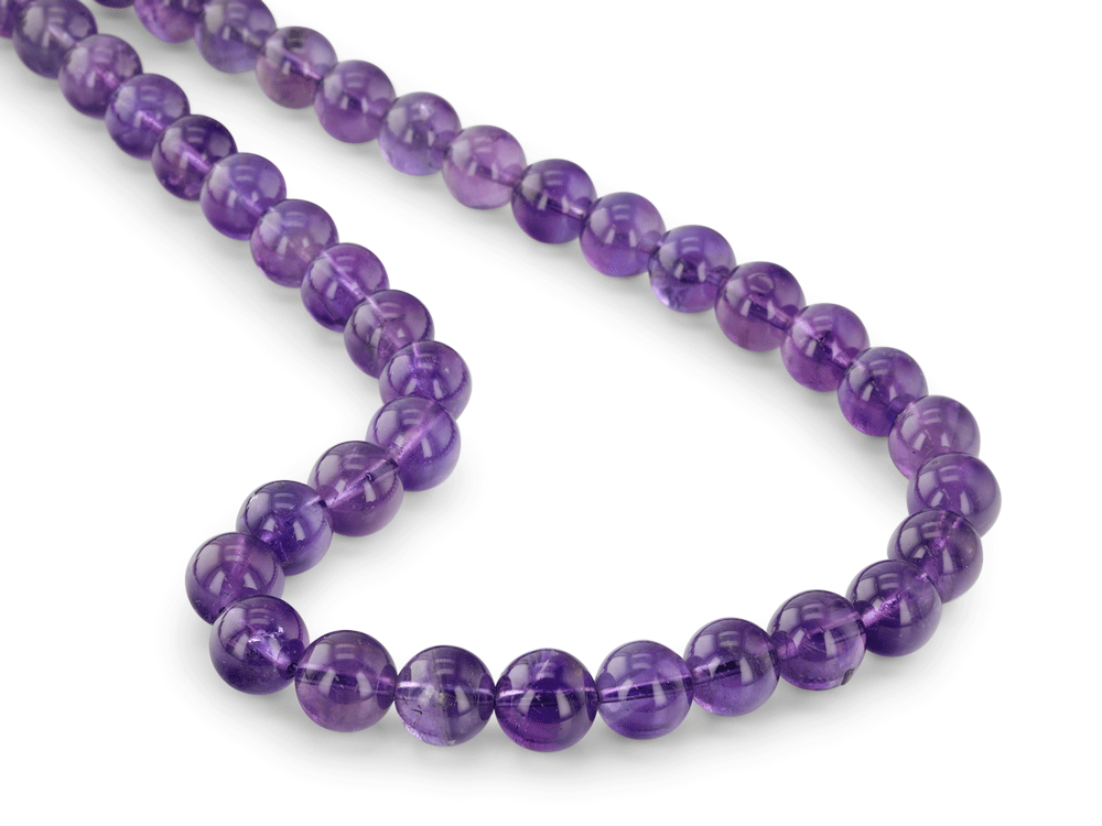 Amethyst 4.00mm Round Polished Strand