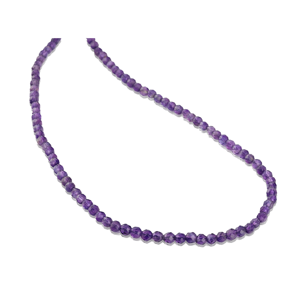 Amethyst 4.00mm Round Faceted Strand