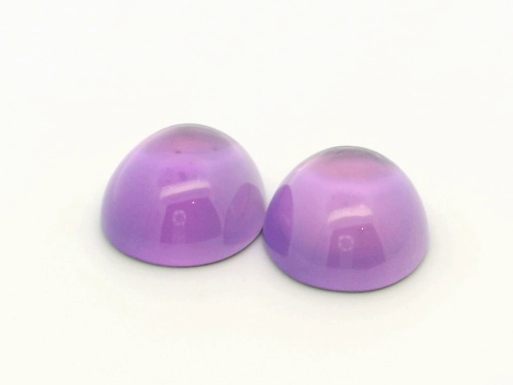 Synthetic Sapphire 14x12mm Oval Cabochon German Cut Purple