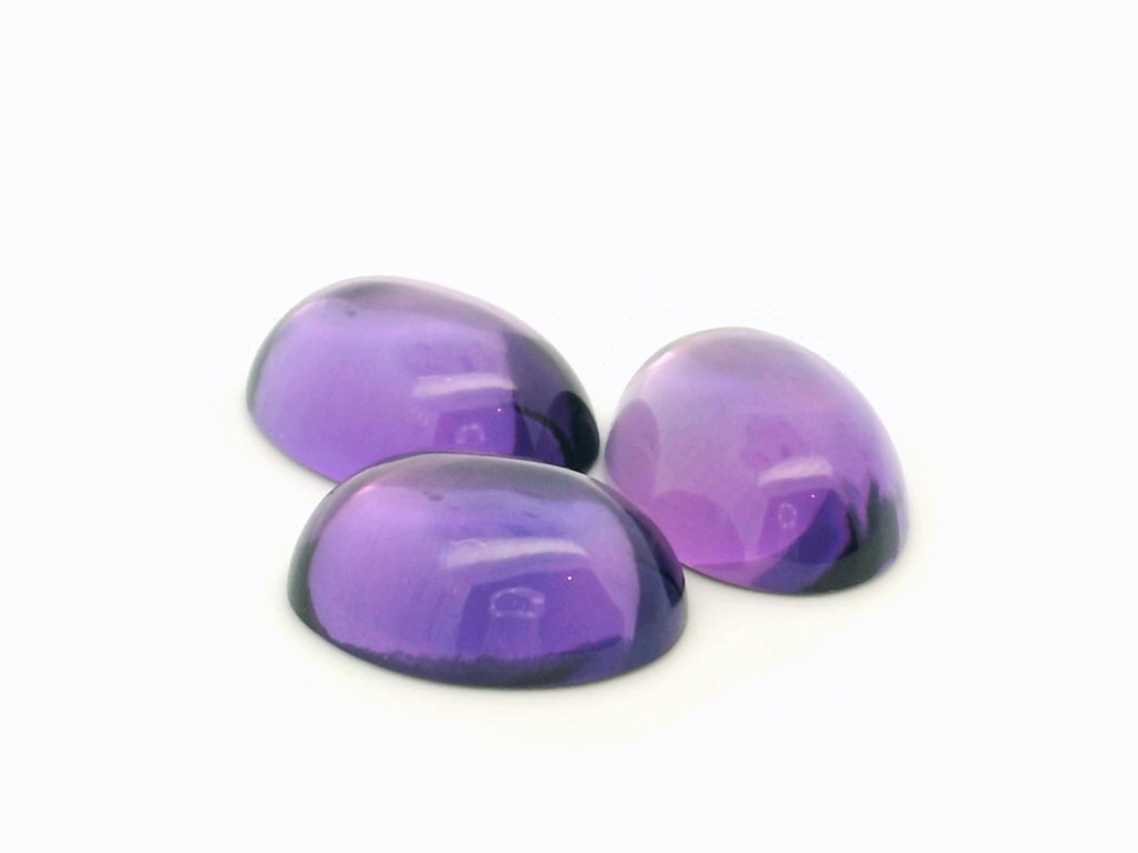 Synthetic Sapphire 16x12mm Oval Cabochon German Cut Purple