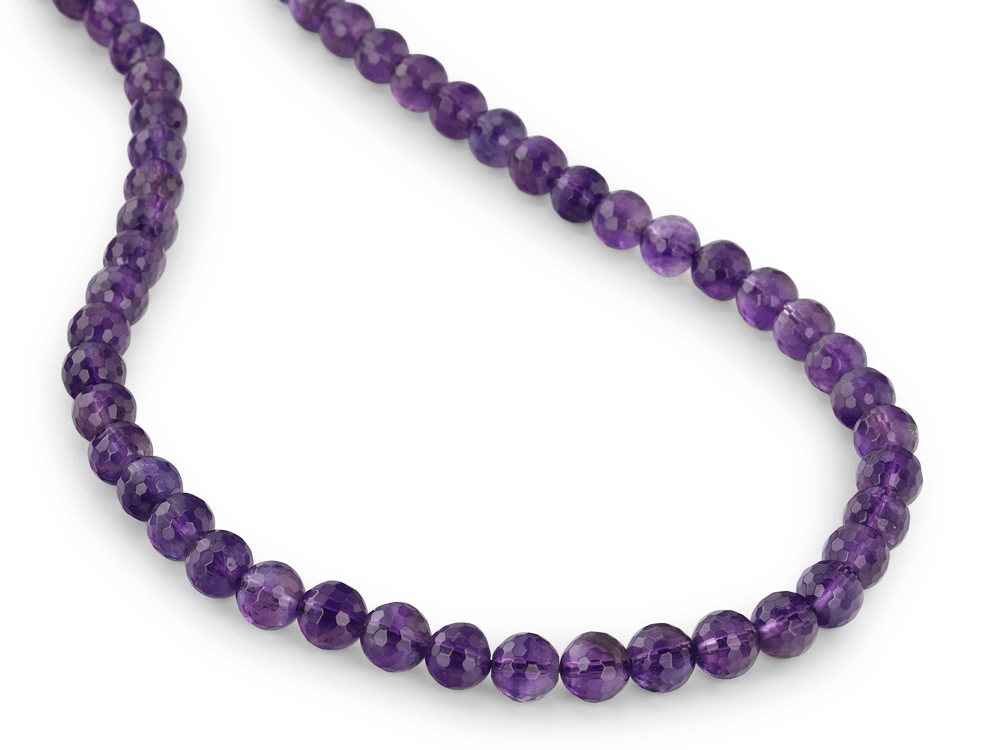 Amethyst 8.00mm Round Faceted Strand