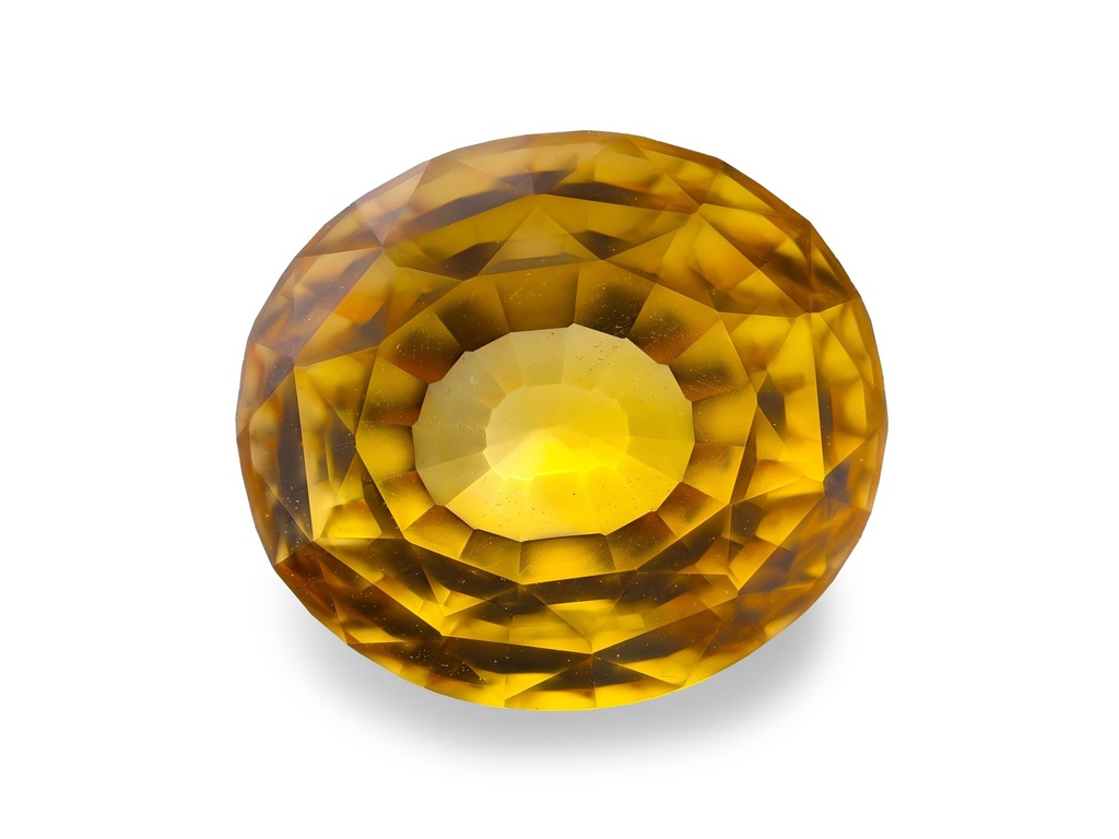 Citrine12.5x11.1x10.7mm Oval Deep Cut  Yellow Orange