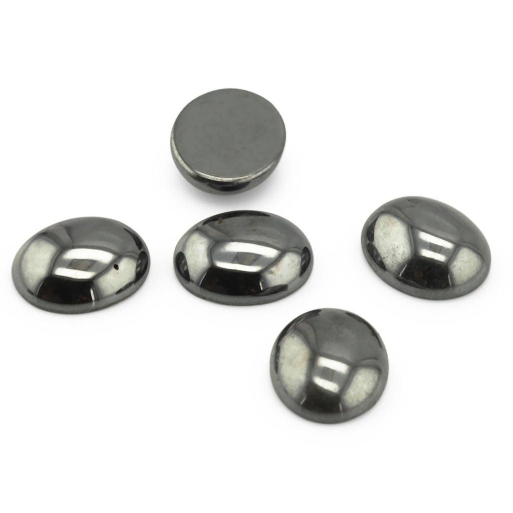 Synthetic Haematite 12x10mm Oval Cabochon 