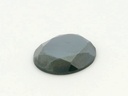 Haematite 14x12mm Oval Facet Top Flat Back 