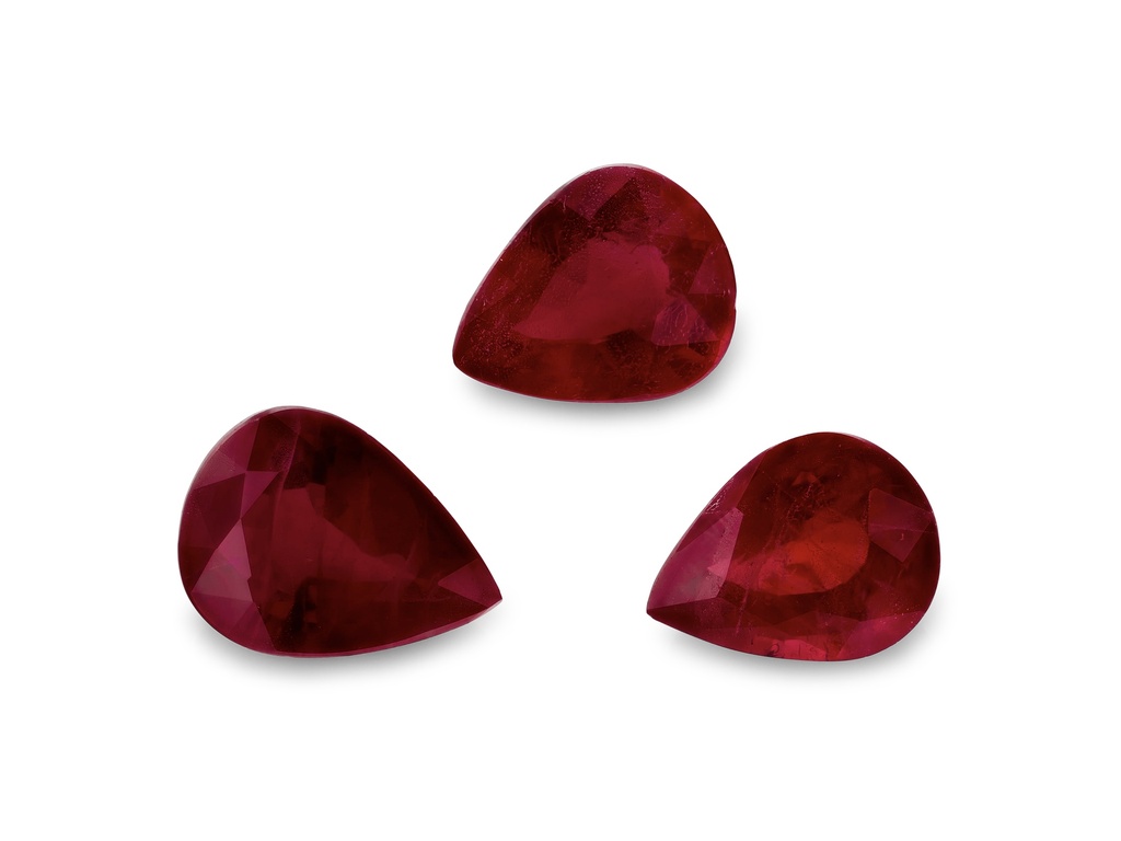 Ruby 5x4mm Pear Shape Good Red 