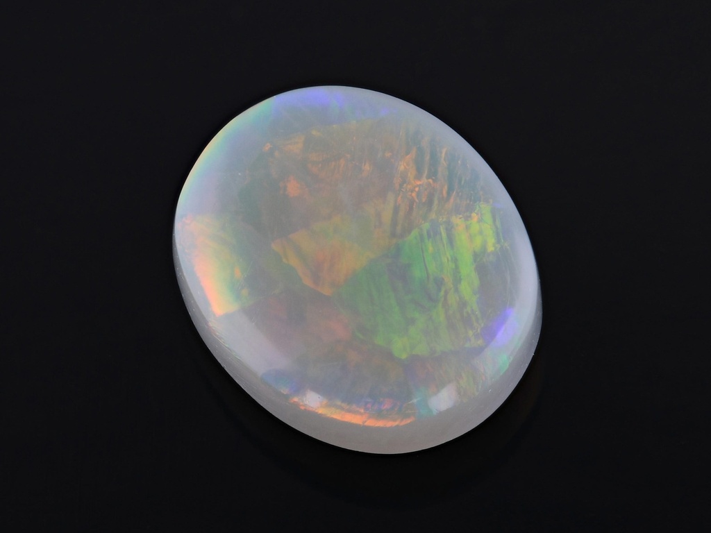 Solid White Opal 9.9x8mm Oval