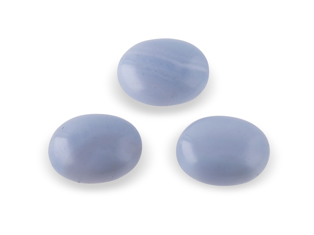 Blue Lace Agate 14x10mm Oval Cabochon 