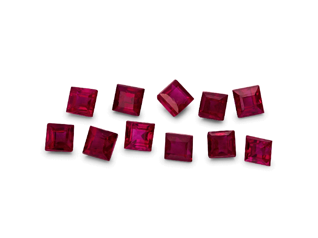 Ruby 1.50mm Carre Cut Good Red