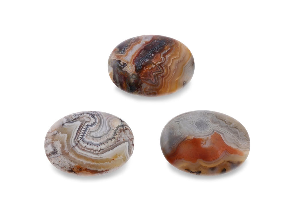 Crazy Lace Agate 35x25mm Oval Cabochon AAA 