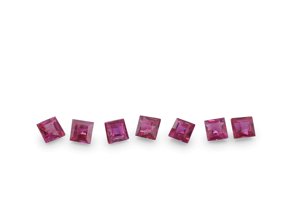 Ruby 1.50mm Carre Cut Pink Red