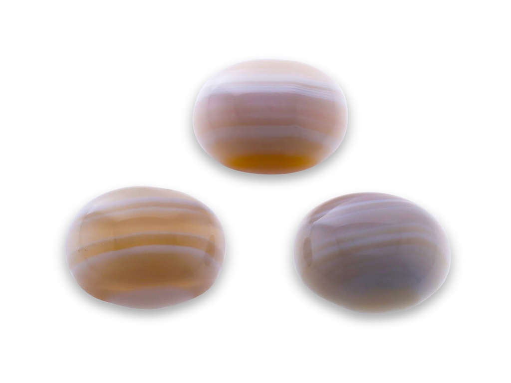 Grey & White Agate 12x10mm Oval Cabochon