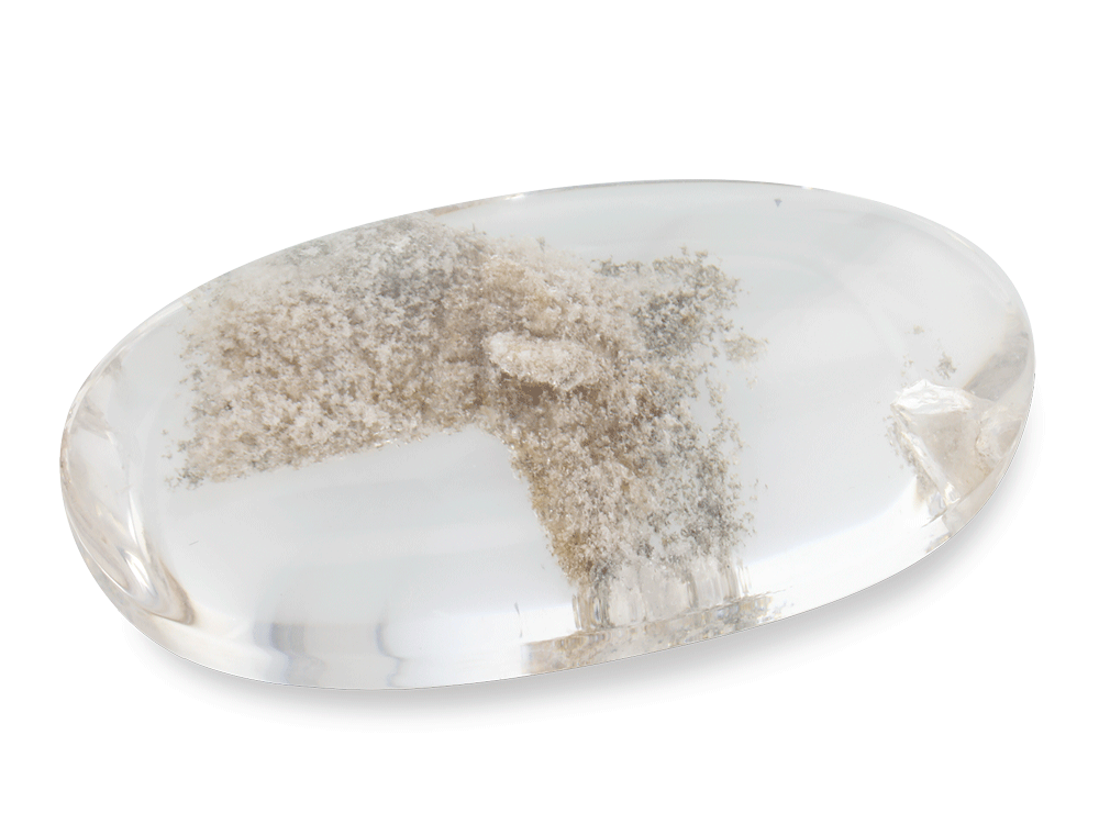 Quartz with Inclusions 37x20mm Oval Cabochon