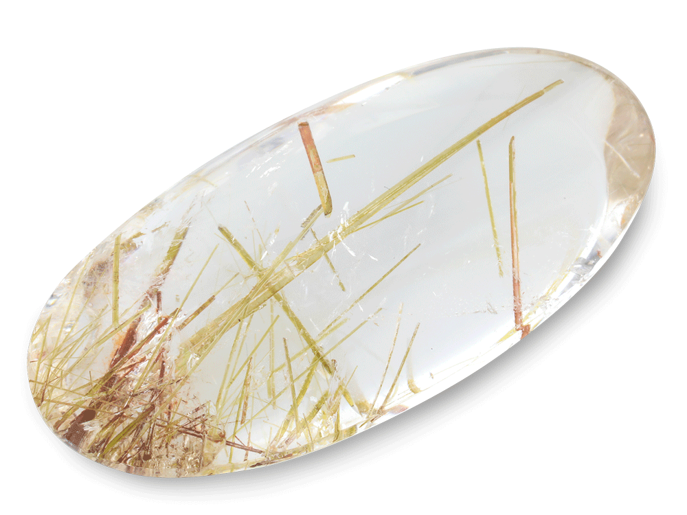 Quartz with Epidote 45x21.9mm Oval