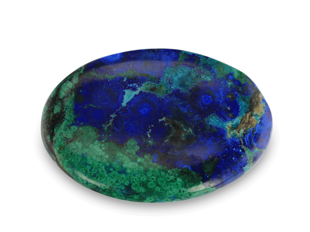 Bisbee Azurite & Malachite 37.5x25.5mm Oval 