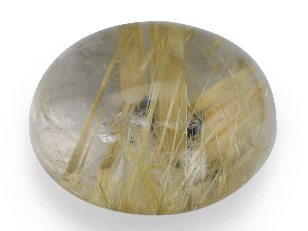 Rutilated Quartz 24x21mm Oval Cabochon 