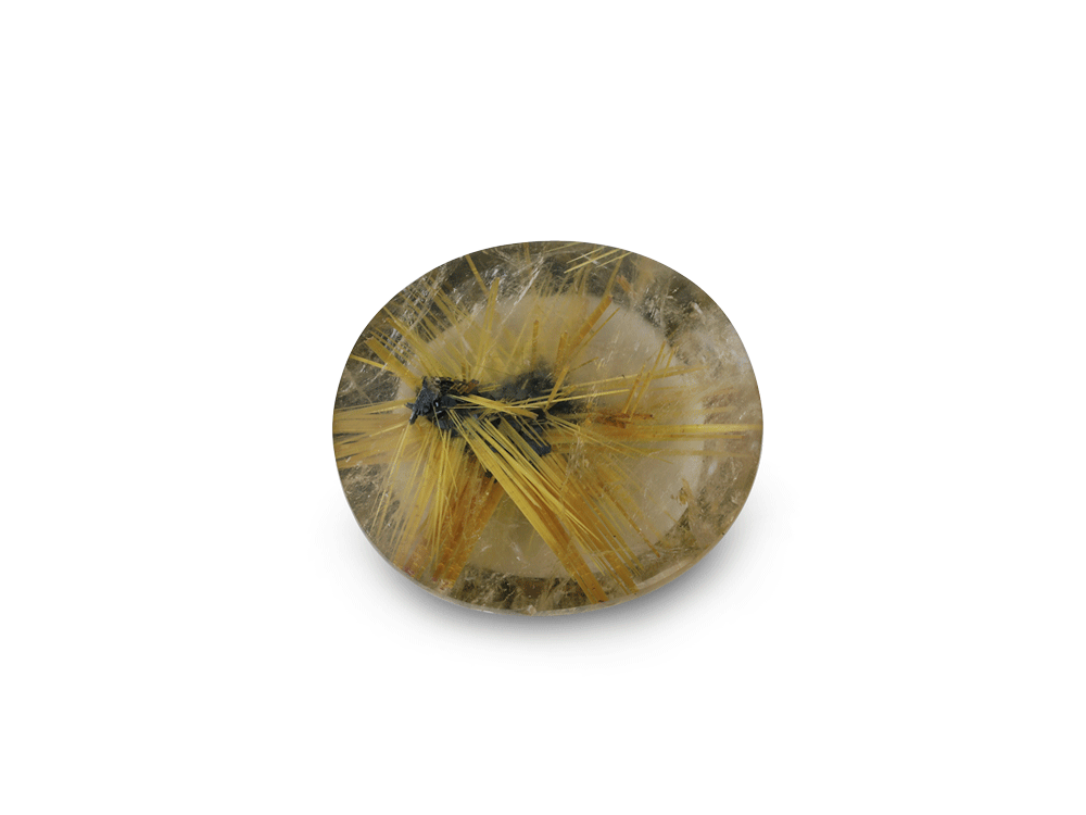 Star Rutile Quartz 21x19mm Oval 23.26cts