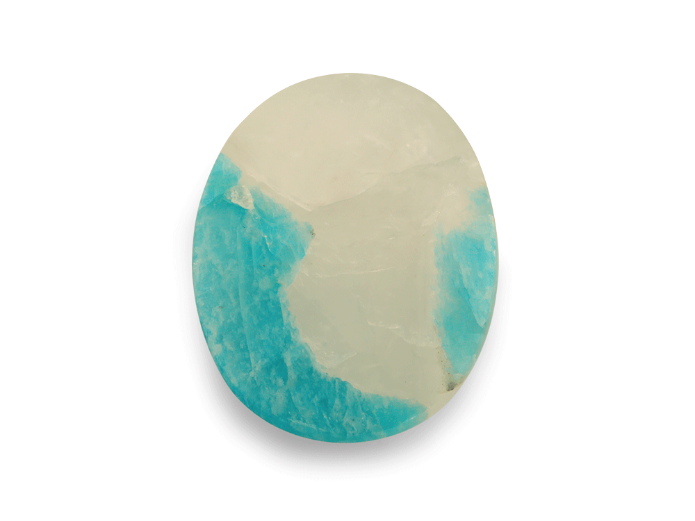 Quartz w Amazonite 19x14mm Oval 