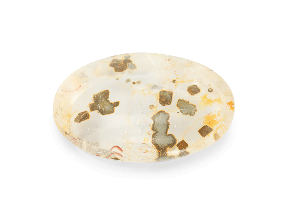 Quartz w Pyrite 26x19mm Oval 