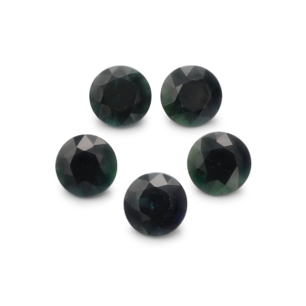 Blue Sapphire 3.50mm +/- Round Dark Set of 5