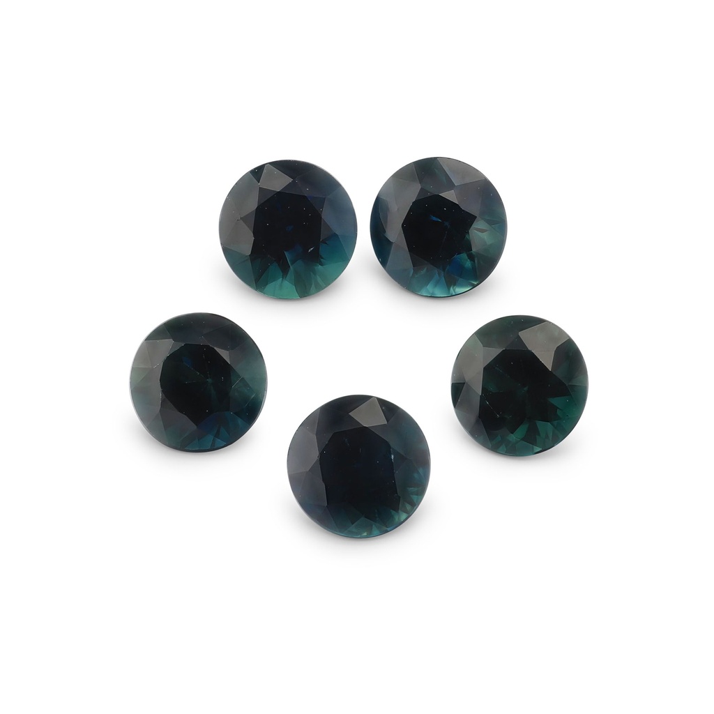 Blue Sapphire 3.75mm +/- Round Dark Set of 5