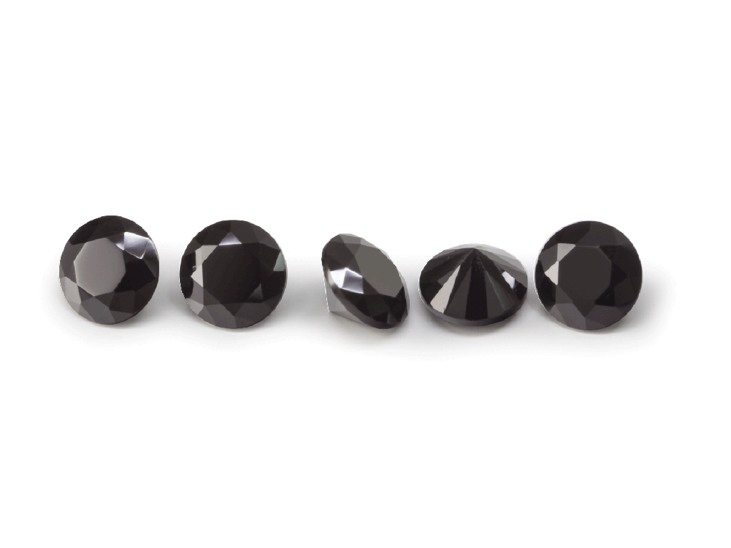 Black Spinel Signity FQ 2.50mm Round