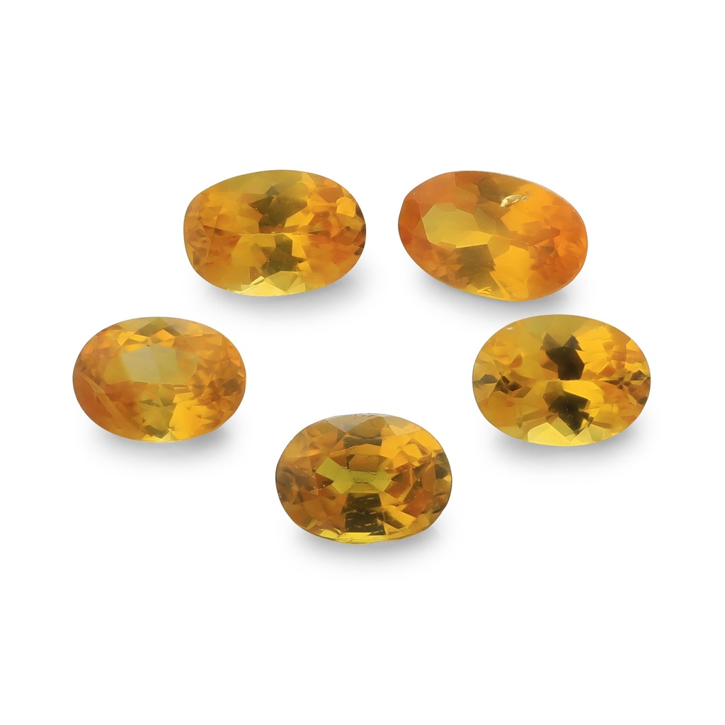 Golden Sapphire 4x2.5m - 5x3mm Oval Set of 5