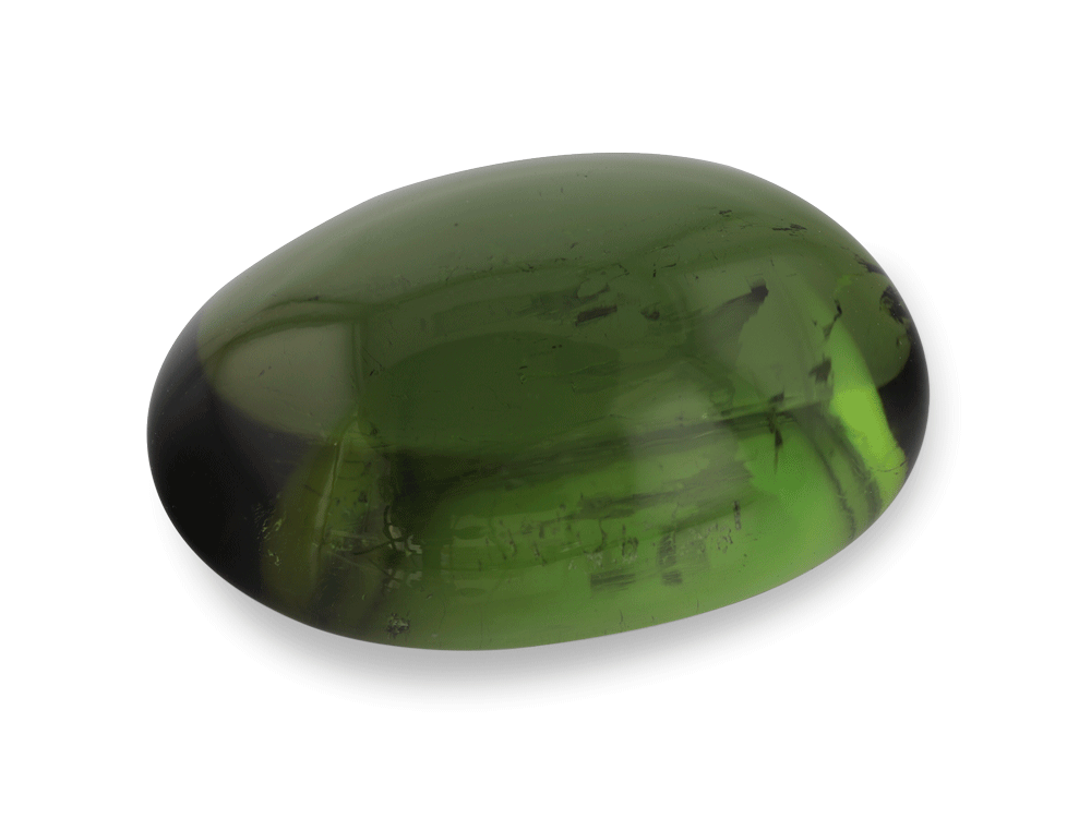 Green Tourmaline 14.7x9.5m Oval Cabochon 