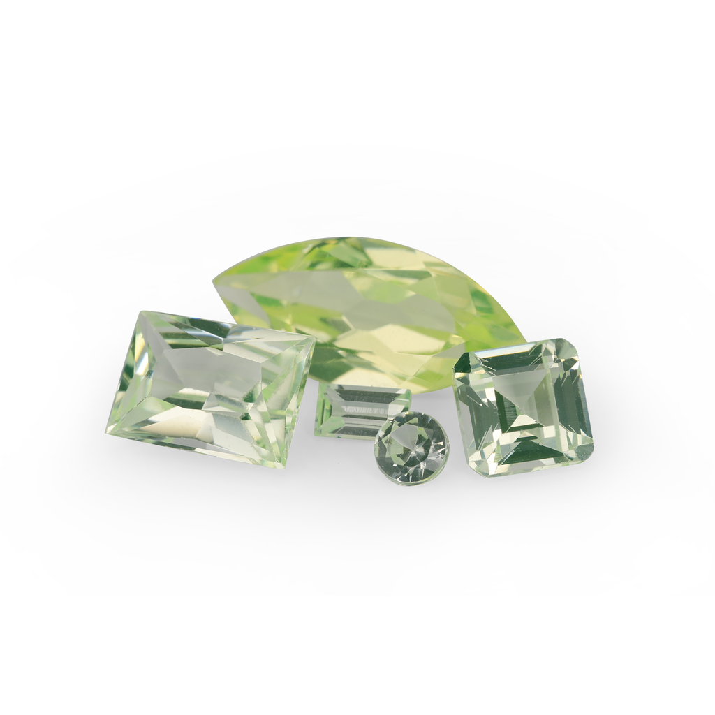 Synthetic Spinel 2.25mm Round Peridot Shallow