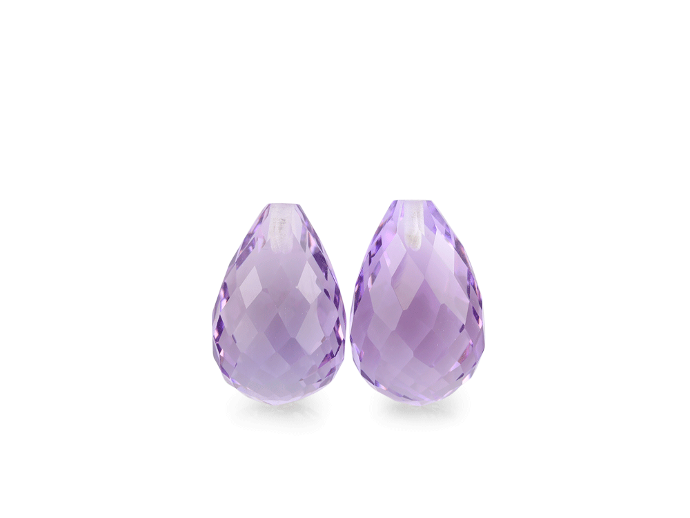 Amethyst Light 12x8mm Briolette