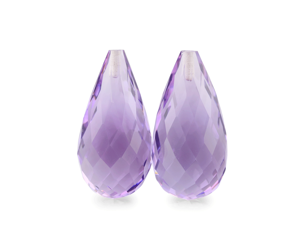 Amethyst Light 20x10mm Briolette