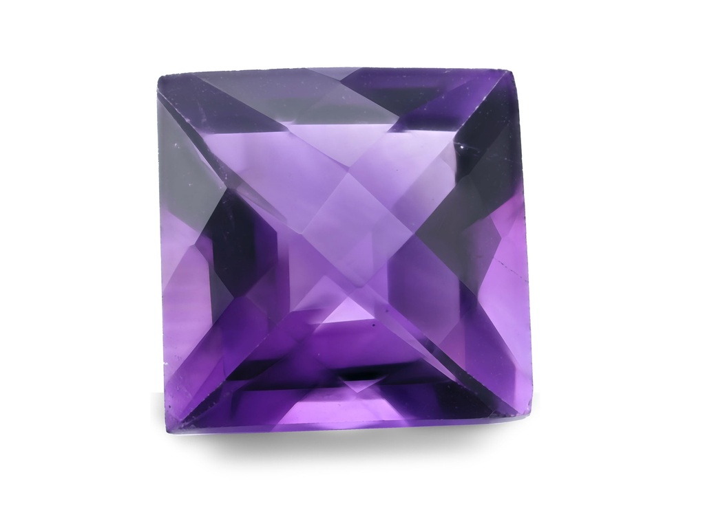 Amethyst 10mm Square Chequerboard Dark