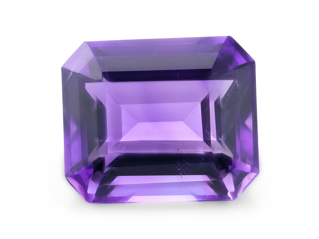 Amethyst 12x10.1mm Emerald Cut Dark