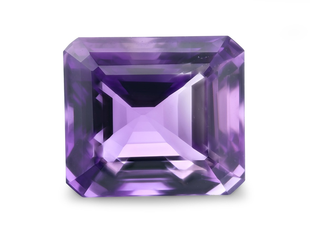 Amethyst 14.3x13.2mm Emerald Cut Dark