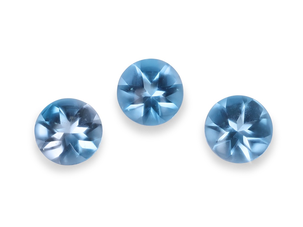 Topaz 4.00mm Round Buff Top Medium Blue