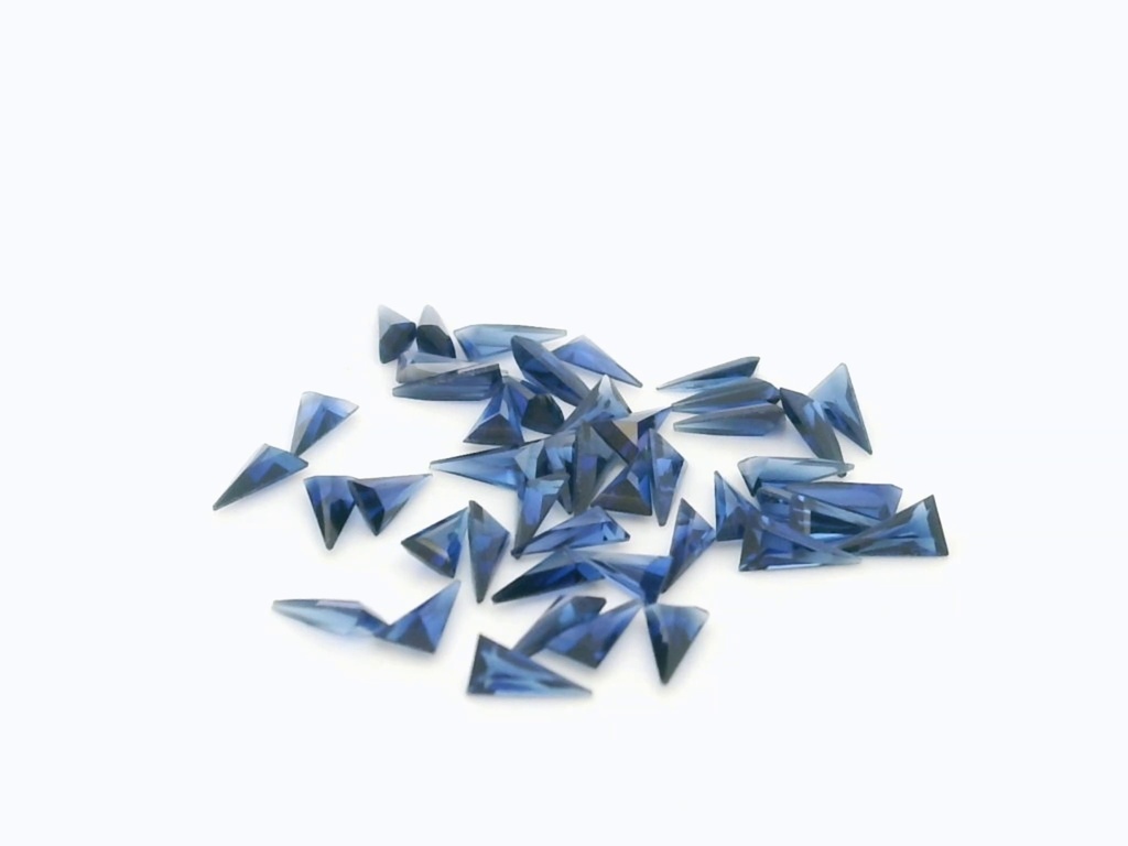 Synthetic Sapphire 4x2mm Triangle Blue Shallow