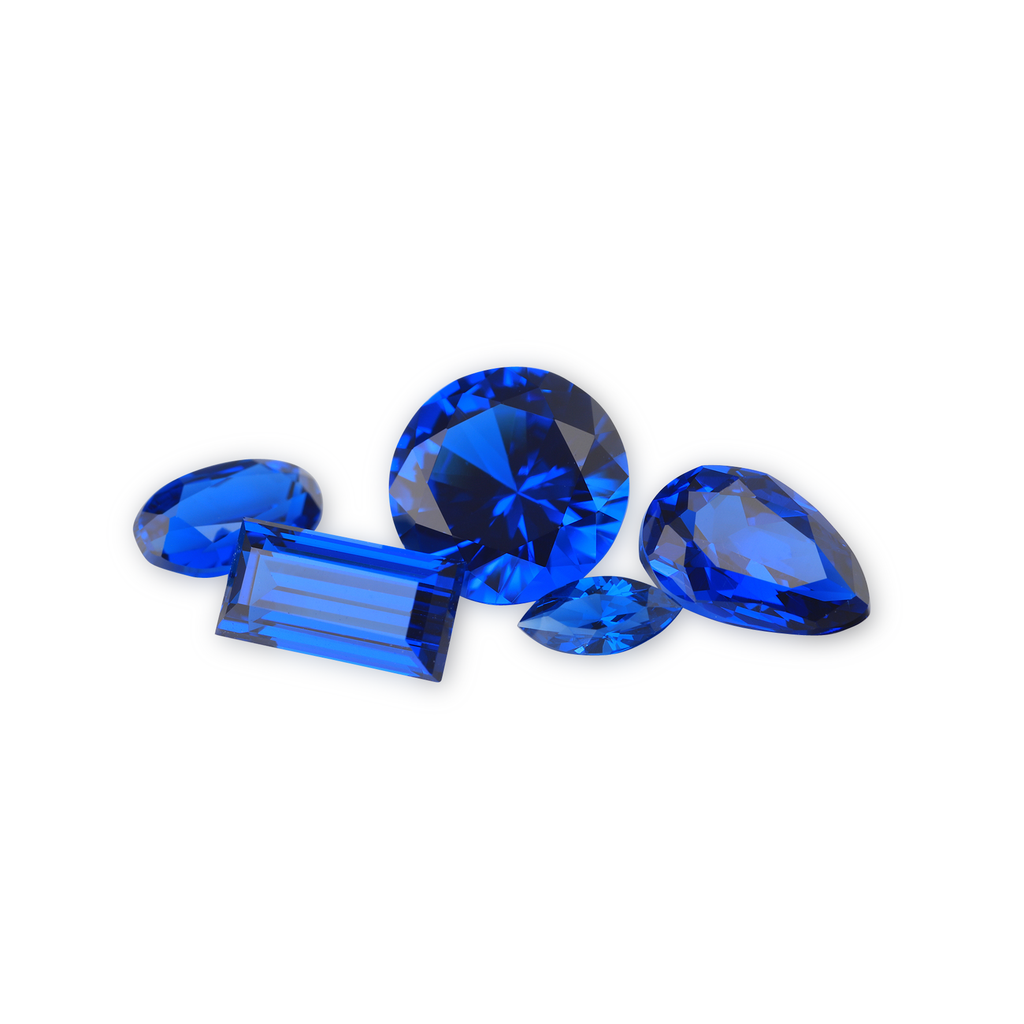 Synthetic Spinel 2.5x2mm Baguette Bright Blue