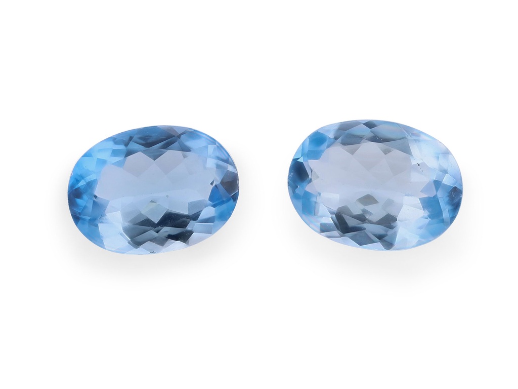 Aquamarine 7x5mm Oval  set of 2