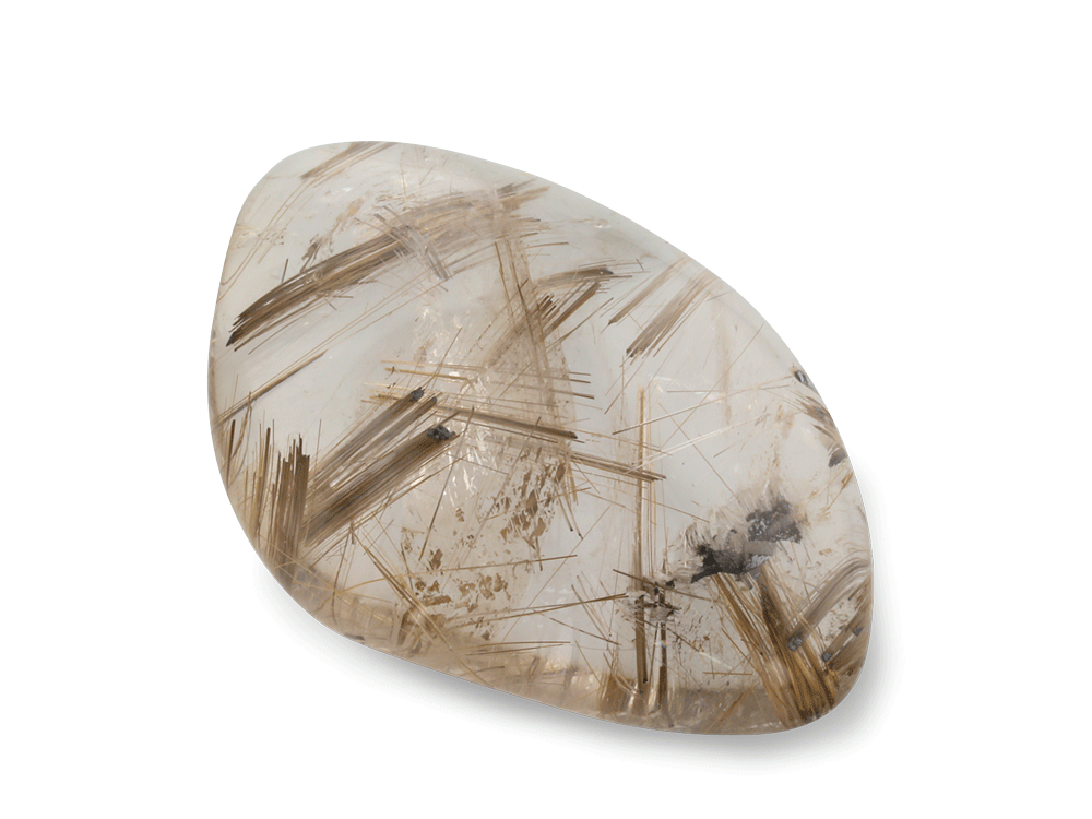 Copper Rutilated Quartz 25x16.9mm Free Form Cabochon