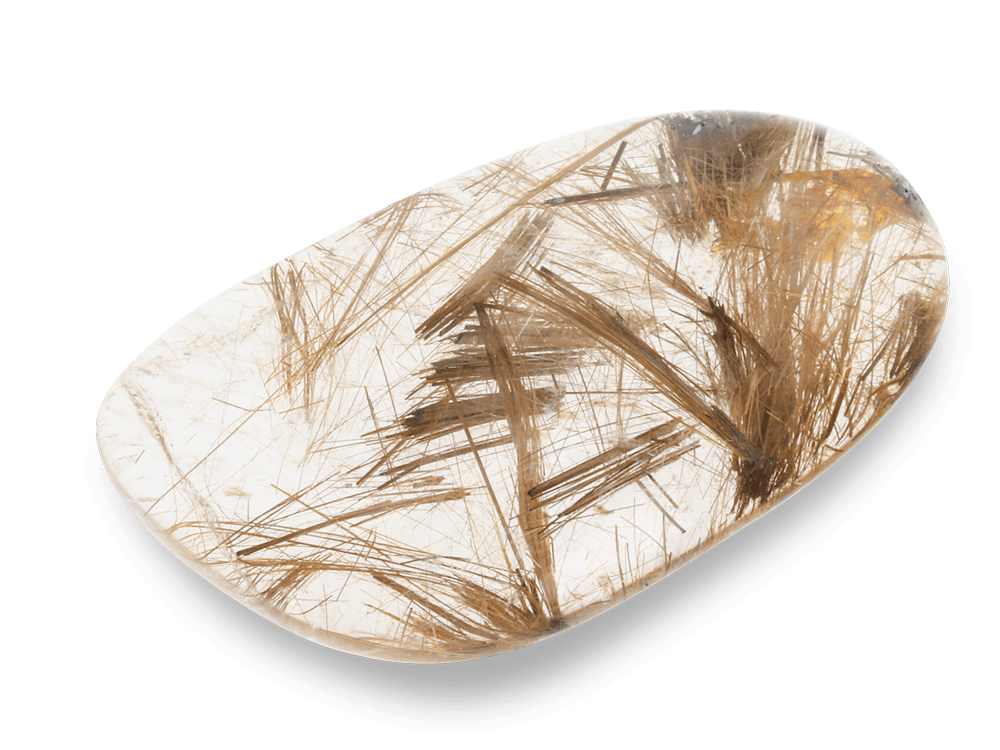 Copper Rutilated Quartz 27x14.8mm Free Form Cabochon