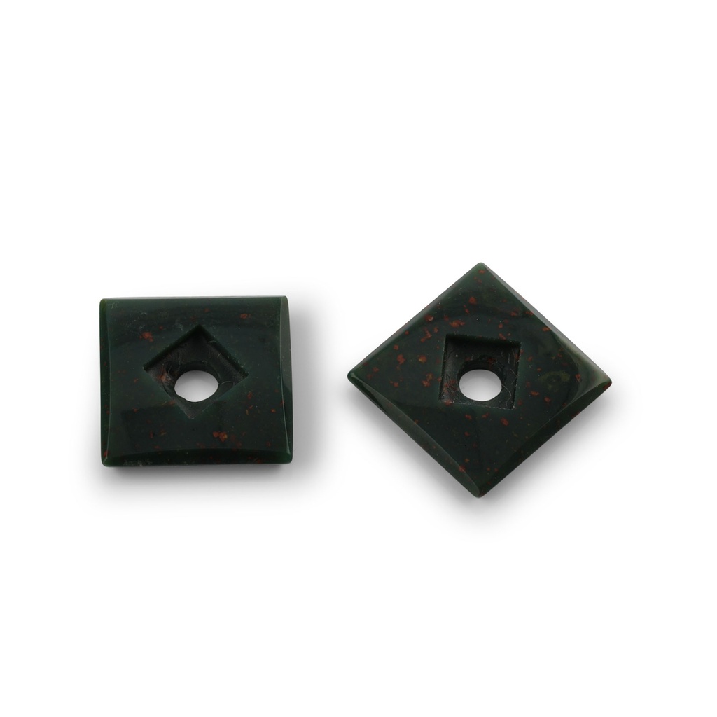 Bloodstone 10mm Square Buff Top Countersunk