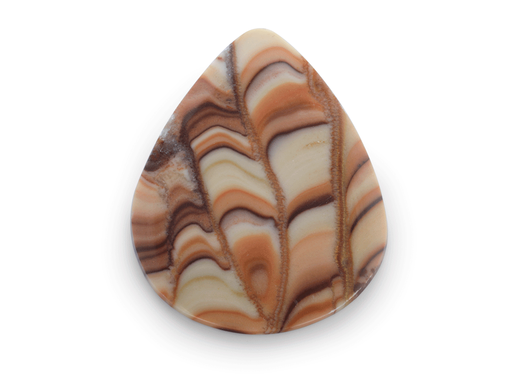 Dolomite 38x31mm Flat Pear Cabochon