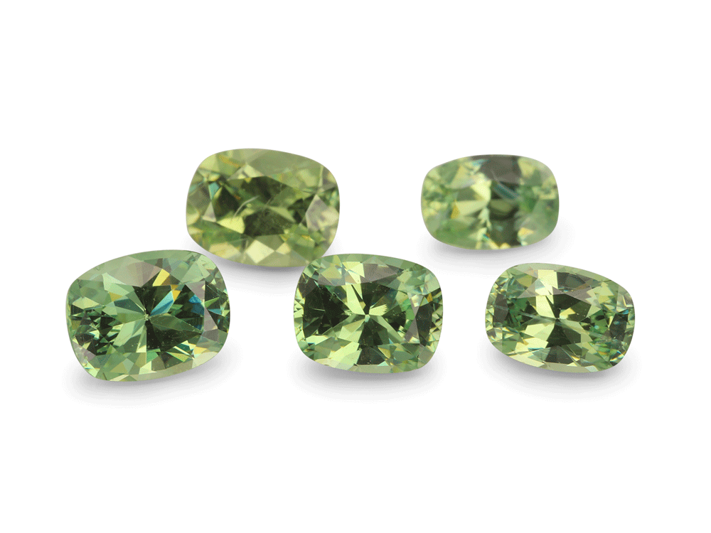 Demantoid Garnet 5x4mm-/+ Cushion 